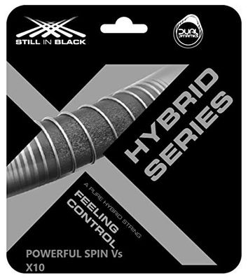 Still in Black Powerful Spin Vs X10 Corge da Tennis ibride Unisex, Unisex, SIB1HSPFS125X10130, Giallo, 1,25 + 1,30 mm