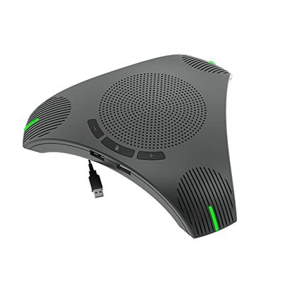 Matosio Octopus luidspreker en conferentiemicrofoon voor telefonische vergaderingen, 360 graden omnidirectionele microfoon, plug and play, USB voor vergaderruimte of kantoor op afstand