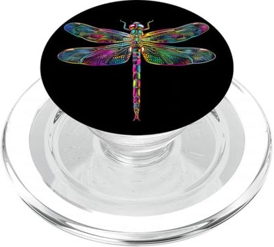 Dragonfly Flying Insects Colorful Wings Cute Dragonflies PopSockets PopGrip for MagSafe