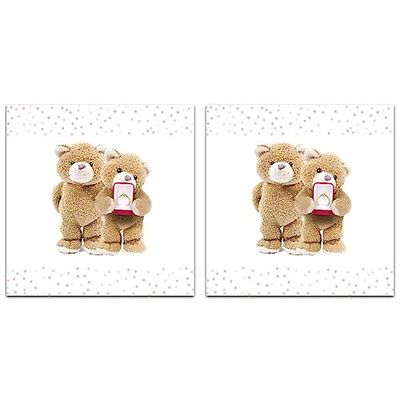 Emotional Rescue Engagement Card (Pack of 2) - Congratulations Engagement Greetings Cards - Classic White Letter Print