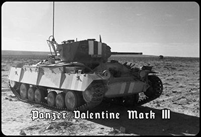 Schatzmix Panzer Valentine Mark III Plaque Murale en métal 20 x 30 tin Sign en tôle Multicolore 20 x 30 cm