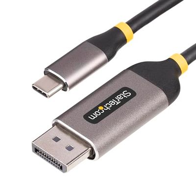 StarTech.com Cable Adaptador USB-C a DisplayPort de 3m - 8K 60Hz - 4K 144Hz - HDR10 - Conversor USB Tipo C a DP 1.4
