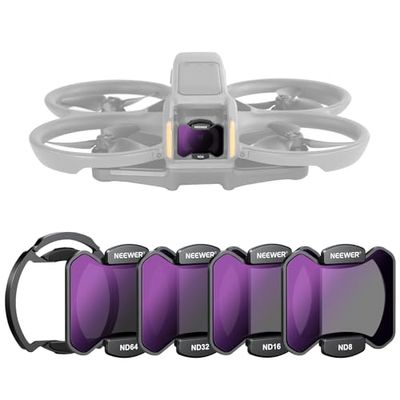 NEEWER Set Filtro Magnetici ND con Accessori Magnetico, Compatibile con DJI Avata 2, 4pz Filtri a Densità Neutra ND8 ND16 ND32 ND64, Filtri per Drone Obiettivo, Telaio Ultra Sottile/Vetro Ottico HD