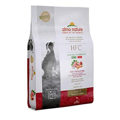 almo nature HFC Adult XS/S - droogvoer voor honden met vers varkensvlees, oorspronkelijk levensmiddelenkwaliteit en worden nu gebruikt voor hondenvoeding.