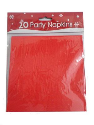Tallon Christmas Collection Traditional Xmas Plain Napkin (Pack of 20)