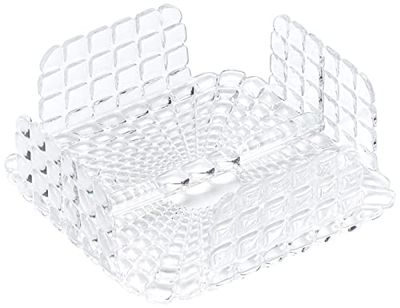 Guzzini - Tiffany, Portatovaglioli Orizzontale Quadrato con Barra Ferma Tovaglioli - Trasparente, 20 x 20 x h7,3 cm - 19870000