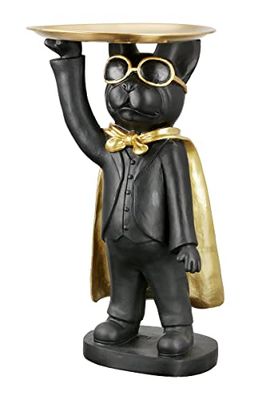 Casablanca mordernes Design Decorative Figurine, Resin, Black, Höhe 31 cm