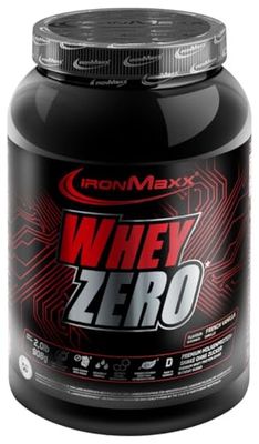 IronMaxx Whey Zero – Isolat de protéine de lactosérum en poudre – Protection et Régénération Musculaire – Sans sucre – Goût Vanille – 1 x boîte de 908g