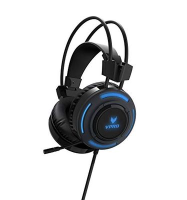 Rapoo VPRO VH200 Gaming Headset Over Ear Noise Cancelling Microphone LED Multi-Colour Lighting System Black 10.2 x 22.5 x 19.4 cm