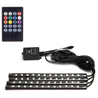 MeshUmi Striscia LED a bassa tensione per auto 4 x 0,225 m RGB