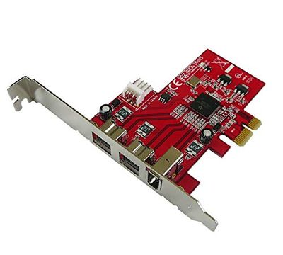 KALEA-INFORMATIQUE Carte contrôleur PCIe Firewire 400 Ieee1394a et 800 ieee3194b avec Chipset TI XIO2213 2 + 1 Ports, Gamme Professionnelle