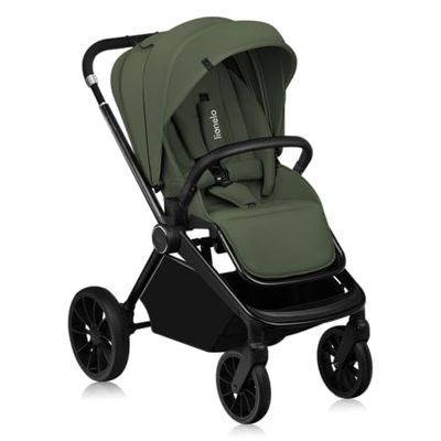 LIONELO Cochecito infantil MIKA PLUS de 6 a 48 meses a 22 kg, respaldo ajustable y reposapiés, amortiguación, ruedas giratorias de PU de 360 °, cabina impermeable XXL, UPF50+