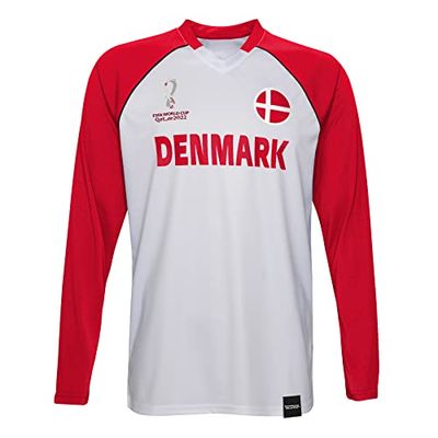 FIFA Official World Cup 2022 Classic Long Sleeve-Denmark T-shirt, röd, X-X-Large, röd, XXL