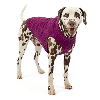 Kurgo Core sweter dla psa, lekki polar, z 2-kierunkowym zamkiem błyskawicznym, kompatybilny z uprzężą dla psa, rozmiar M, fioletowy
