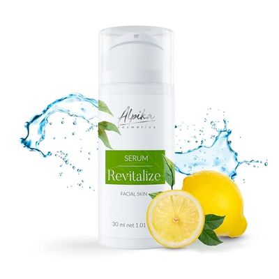 Alpika Serum Revitalize – wegańskie serum do twarzy z 99% naturalnymi składnikami – antystarzeniowy serum do wszystkich rodzajów skóry – antyoksydanty serum przeciw zmarszczkom – olejek jojoba (30 ml)