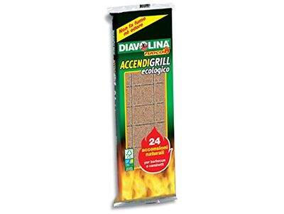 Diavolina – accendigrill, écologique, accensioni naturelles pour barbecue et cheminées, 24 Tablettes