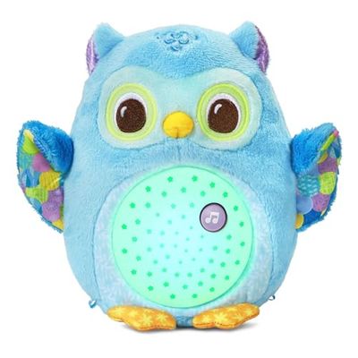 VTech - Mijn nachtlampje Lumi Uil, rustgevend babypluche, muzikaal en verlicht nachtlampje, zachte muziek, slaapliedjes, witte geluiden en geluiden van de natuur, geboortecadeau - inhoud in het Frans