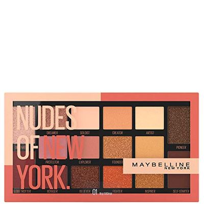 Maybelline New York Palette Ombretti Nudes of New York, Colori Ricchi e Cremosi, 18 g
