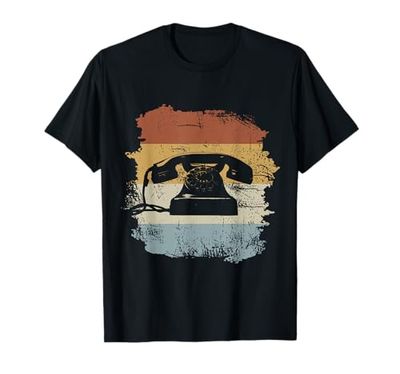 Teléfono antiguo de estilo vintage con esfera 60s 70s 80s Camiseta