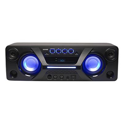 Denver btb-410nr – Altoparlante Bluetooth portatile, 2 x 20 W, USB) colore: nero