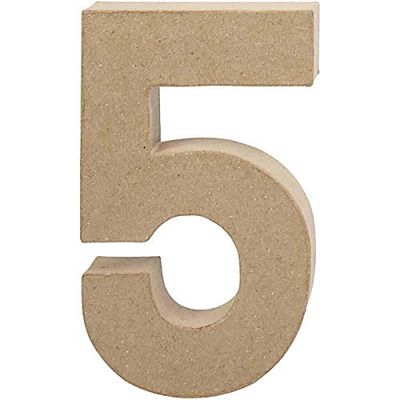 Chiffre, grand, h: 20,5 cm, 5, 1 piè ce