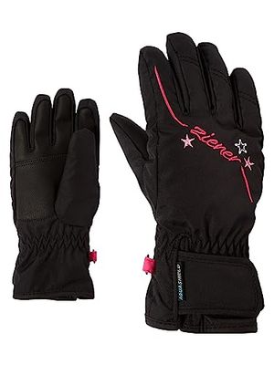 Ziener Lula Guanti da sci unisex, per bambini, nero, 6