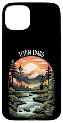 Teton, Idaho, États-Unis, conception pittoresque de la vallée de la rivière Coque pour iPhone 15 Plus