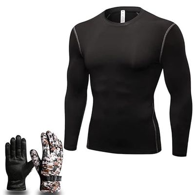 SXCDD Guanti da sci mimetici gialli neri maniche lunghe-m size tuta da corsa combinazione