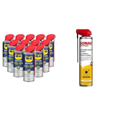Nettoyant Contacts WD-40 Specialist - Formule non-conductrice adaptée pour composants électroniques & SONAX Produit de nettoyage pour contacts electroniques (400 ml)