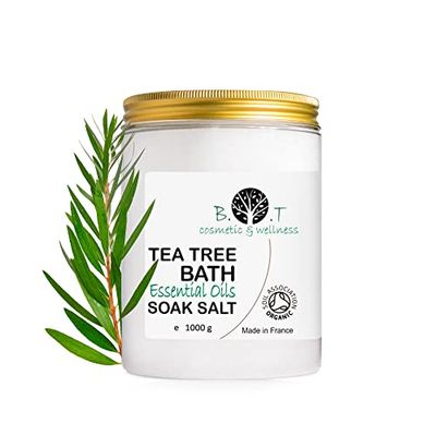 Sali di magnesio (Epsom), Sali del Mar Morto e Combinazione di Oli Essenziali Aromatici per un Bagno Rilassante. Esfoliante, Igiene, Pediluvio, Funghi, Pulizia - 1000 g 1 kg
