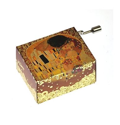 Fridolin - Boîte à musique à cylindre Gustav Klimt 'The Kiss - Lovers' pour enfants et adultes, 3 ans à 99 ans