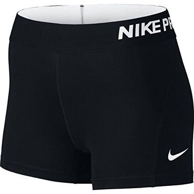 Nike Pro 3" Cool, Pantaloncino Donna, Nero (Black/White), XL