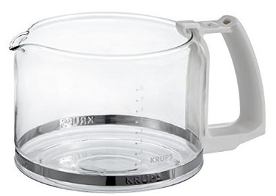 Krups F 034 70 Brocca in vetro 10 tazze, accessorio per macchine da caffè, colore: Bianco