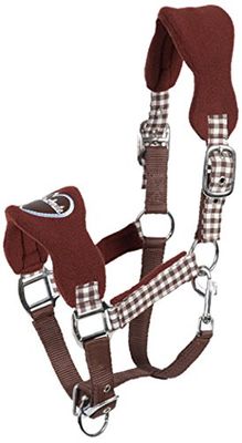 PFIFF 102433-80-Pony Licol en Plastique pour Cheval Marron/Bleu Clair Taille S