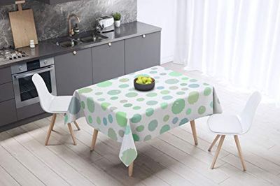 Bonamaison, Antimuffa, Antimacchia, Asciugatura rapida, Impermeabile, Lavabile in lavatrice, 100% Poliestere, Tovaglia Moderno, Pattern casuale, 140 x 140 Cm - Progettato e Prodotto in Turchia