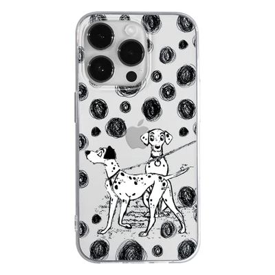 ERT GROUP mobiltelefonfodral för Apple Iphone 14 PRO originalt och officiellt licensierat Disney mönster Dalmatian 002 optimalt anpassad till formen på mobiltelefonen, gedeeltelijk transparant