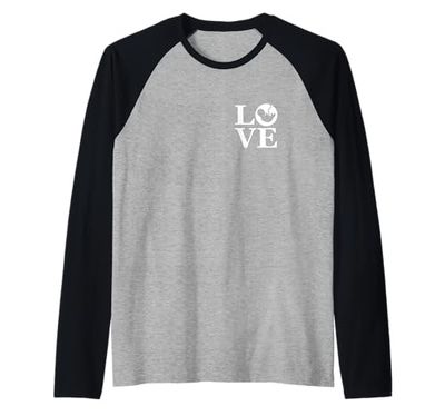 Love Baby Silhouette Pro-Life Family Compassion Maglia con Maniche Raglan