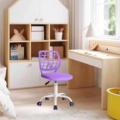 FurnitureR Chaise de Bureau réglable en Hauteur - Ergonomique et colorée - avec Dossier et accoudoirs - 5 Roues - pour Enfants de 3 à 10 Ans - Charge maximale : 100 kg