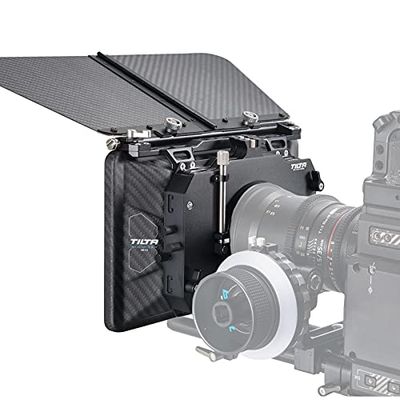 Tilta Matte Box per fotocamere Studio Cinima, 3 pezzi 4 x 5,65 "telaio filtro con 5 anelli adattatori per obiettivo (134/114/110/95/80 mm) 5 pezzi anteriore opaco MB-T12