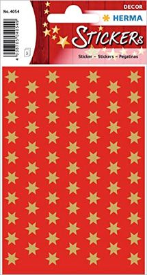 Sticker Herma DECOR, ster 8 mm goudfolie, PG/3Bl