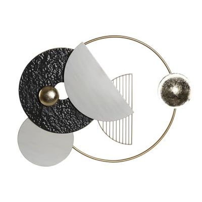 DECORACION PARED METAL 70,5X6X59 ABSTRACTO DORADO