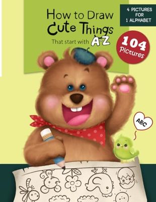 How to Draw CUTE THINGS from A-Z: Easy Step by Step Learn to draw illustrator Cute Things A to Z and coloring