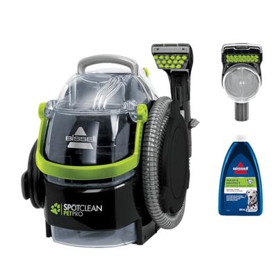 BISSELL SpotClean Pet Pro, Aspiradora de Agua Tapicería, Lava Aspiradora Ideal para Dueños de Mascotas, Limpiador de Liquidos para Alfombras, Tapicería, Sofá, Auto & Más, Motor Potente de 750W, 15585