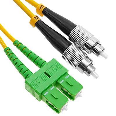 BeMatik - Fiber Optic Cable FC/PC a SC/APC Duplex monomodale 9/125 del 5 m OS2