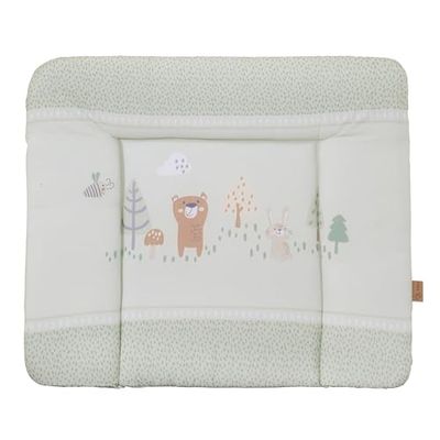 roba Cambiador Woodland Buddies – 85 x 75 cm – Cambiador para bebés con revestimiento de poliuretano – Se limpia con un paño y fácil de limpiar – Verde pastel con diseño de animales