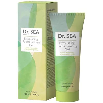 DR. SEA - Exfoliating Peeling Gel for Face with Hyaluronic Acid & Vitamin E – Removes Impurities, Refines Skin Texture & Enhances Elasticity – 100ml
