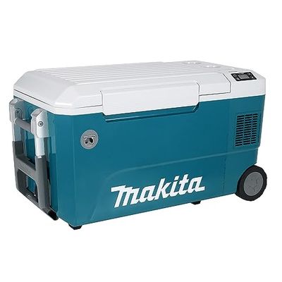 Makita CW002GZ01 Boîte de refroidissement et de chaleur à compresseur sans fil 40 V max. 50 l (sans batterie, sans chargeur) Bleu pétrole/blanc