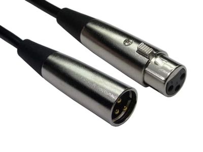 RS PRO XLR-kabel 3-polig, XLR 3-polig, XLR 20m zwart