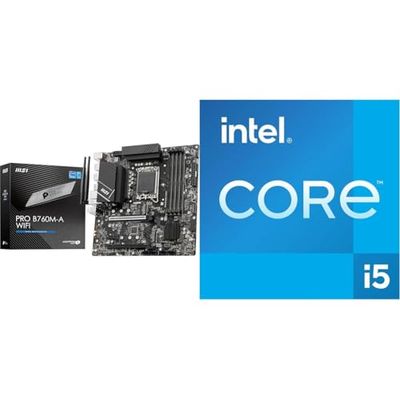 MSI Pro B760M-A WiFi Motherboard + Intel® Core™ i5-14600K Desktop Processor 14 Cores