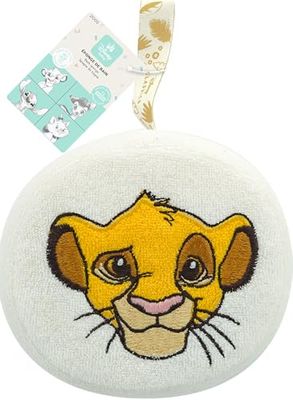 Disney Baby Esponja de Baño Bordada Simba - Accesorio Espuma de Baño, Ducha - Edición El Rey León - Ultra Suave Cuerpo Bebé, Niño - Limpieza Suave y Eficaz - Producto Oficial Disney